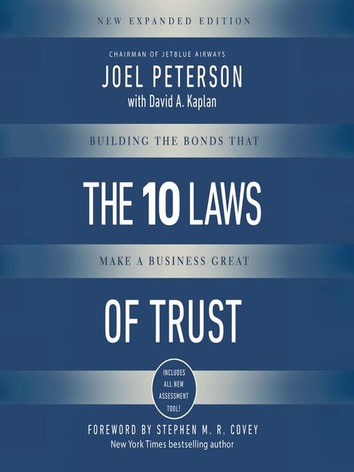 Title details for The 10 Laws of Trust by Joel Peterson - Wait list